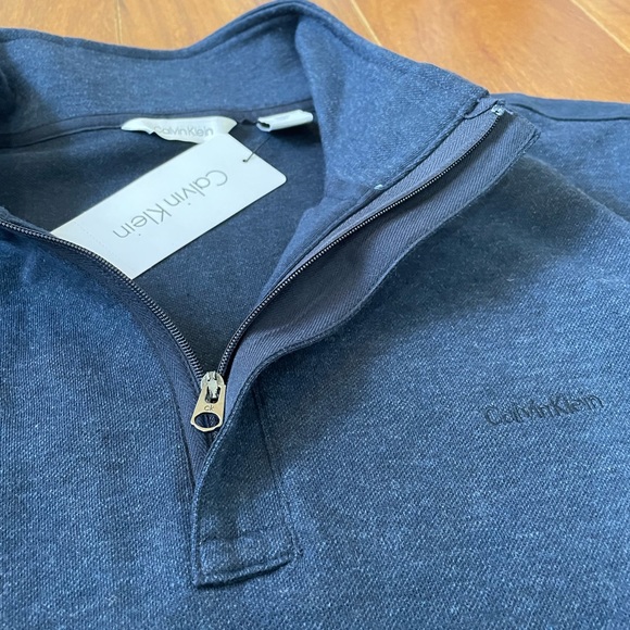 CALVIN KLEIN Long Sleeve Shirt Large Speckled Blue NWT - Picture 10 of 13